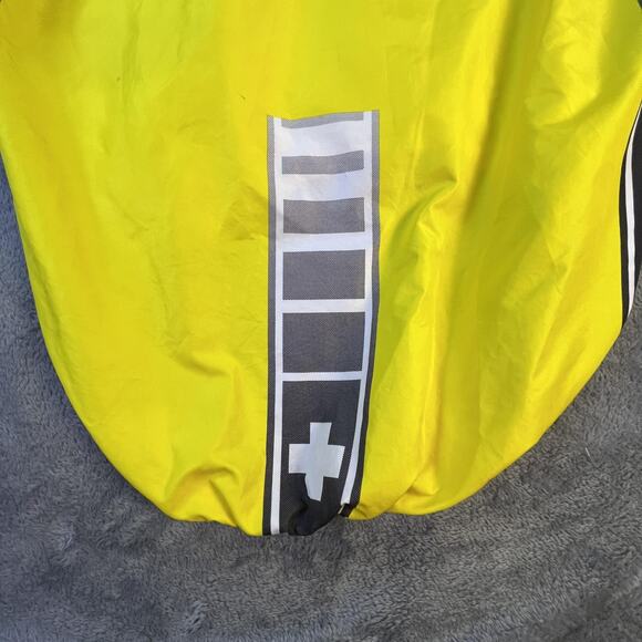 Assos Jacket Mens XL Yellow Black Cycling Windbreaker Reflective Swiss Made - Picture 6 of 12